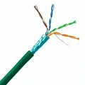 Swe-Tech 3C Shielded Cat5e Green Solid Copper Ethernet Cable, F/UTP, POE Compliant, Pullbox, 1000 foot FWT10X6-551TH